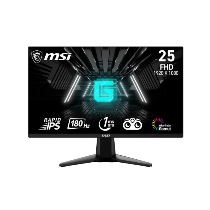 Msi G255F monitor gaming 24,5", 180 hz, 1ms, rapid IPS, FHD (1920x1080), adaptive sync, night vision, anti-flickr, less blue light