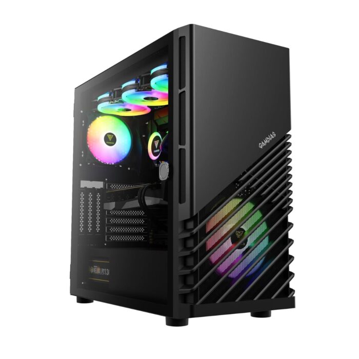 Net Rig Quantum – Pc Gaming – Ryzen 5 5600X Boost clock di 4,6Ghz e 6 core, RTX 4060 8GB, 16GB di Ram con frequenza di 3600Mhz, SSD NVME M.2 1TB, Windows 11 Professional