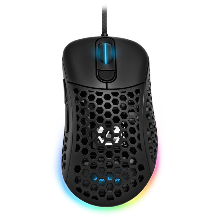 Mouse gaming Sharkoon Light² 200 - nero, 16000 DPI max, RGB, 6 tasti configurabili, usb, 1.8mt