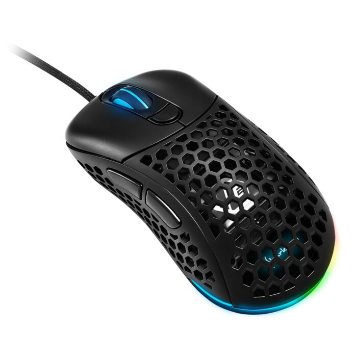 Mouse gaming Sharkoon Light² 200 - nero, 16000 DPI max, RGB, 6 tasti configurabili, usb, 1.8mt - immagine 2