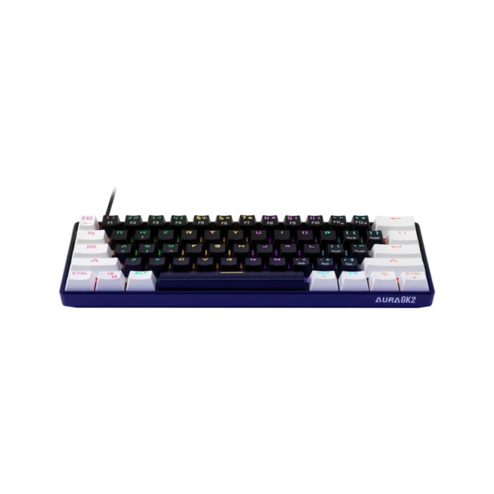 Tastiera gaming meccanica 60%, Gamdias Aura GK2 BW, retroilluminazione RGB a 7 colori, anti-ghosting con roll over del tasto N - immagine 2