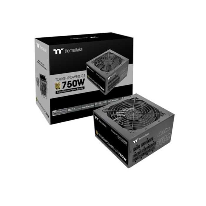 Thermaltake Toughpower GT 750W ATX 3.1, Alimentatore PC ATX 750W, certificazione 80 PLUS Gold, Modulare, Nero